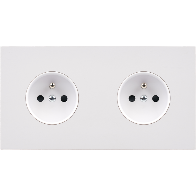 Façade Désir Blanc Mat Double Horizontale PC Pc