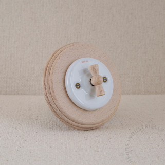 Interrupteur Garby avec manette papillon sur plaque