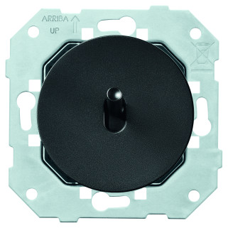 VV DOM 10AX-250V~ à levier et enjoliveur noir mat