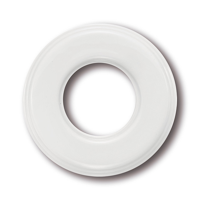 Plaque 1 poste porcelaine blanche