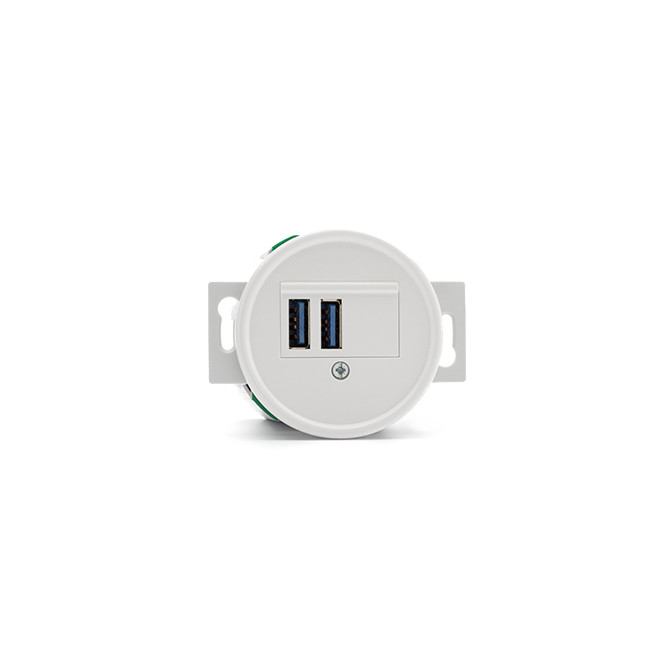 CHARGEUR USB DOUBLE A+A DUROPLAST BLANC