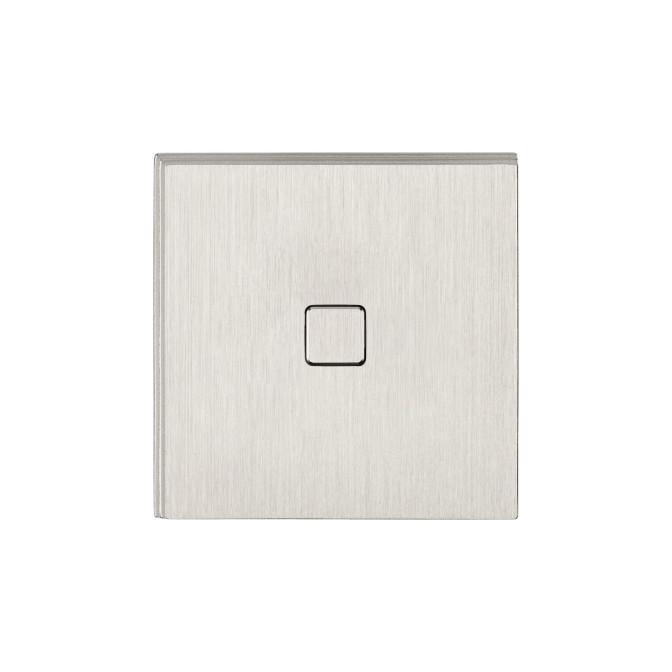 Interrupteur Modelec Empreintes Angle - Nickel Satiné
