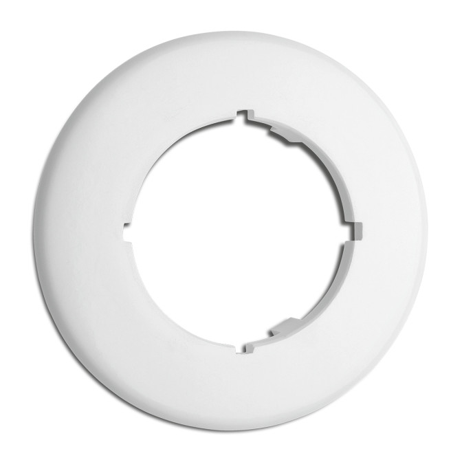 PLAQUE RONDE DUROPLAST BLANC (POUR RJ,TV, HP ET VAR.)