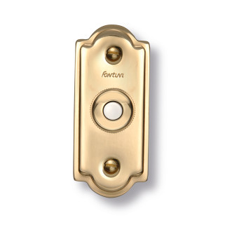 Bouton poussoir avec plaque dorée