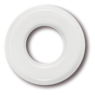 Plaque 1 poste porcelaine blanche