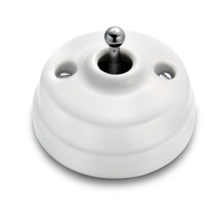 VV et manette chrome porcelaine blanche ss passe-câble