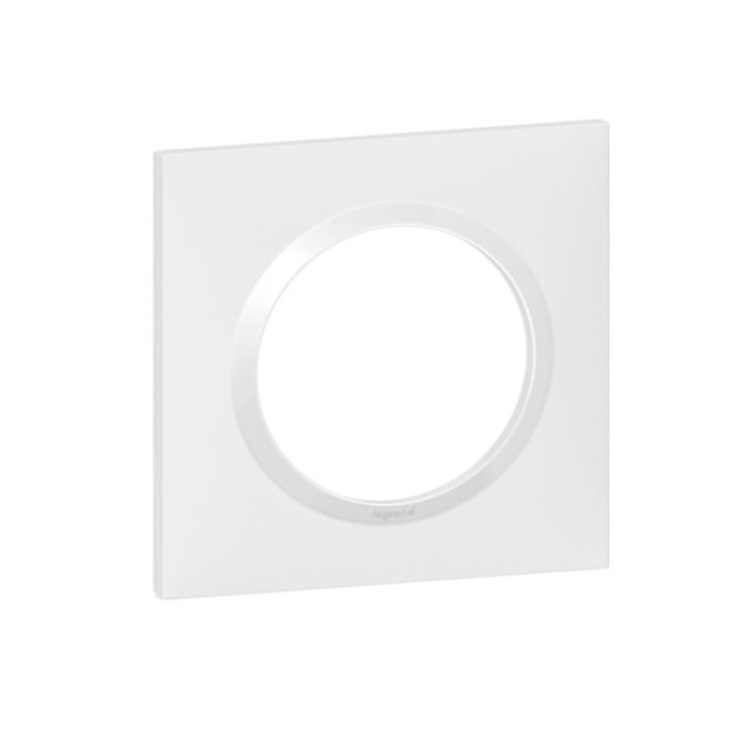 Plaque carrée dooxie 1 poste finition Blanc