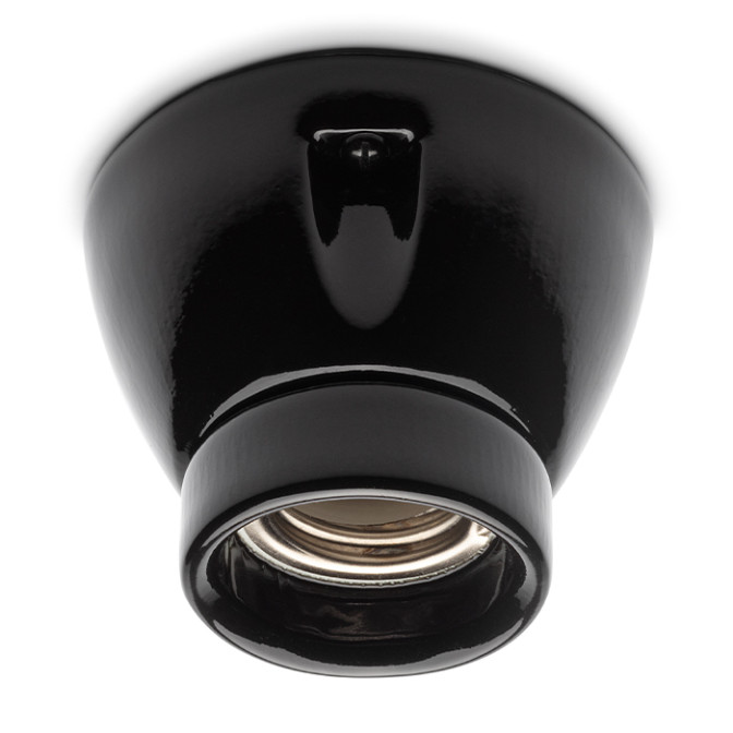 APPLIQUE PLAFOND PORCELAINE NOIRE E27 75W M