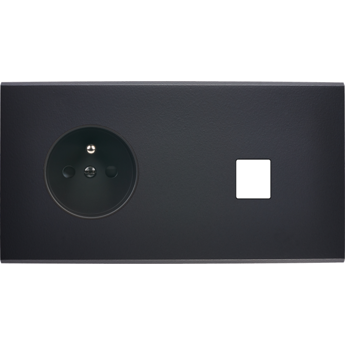 Façade Confidence Laiton Noir Double Horizontale PC M1