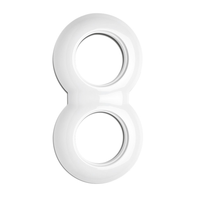 PLAQUE DOUBLE PORCELAINE BLC (POUR ALLUM ET PCT)